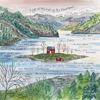 Hannah Dunnett My Help Comes from The Lord square card and poster