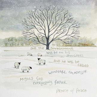 Hannah Dunnett Prince of Peace square Christmas card