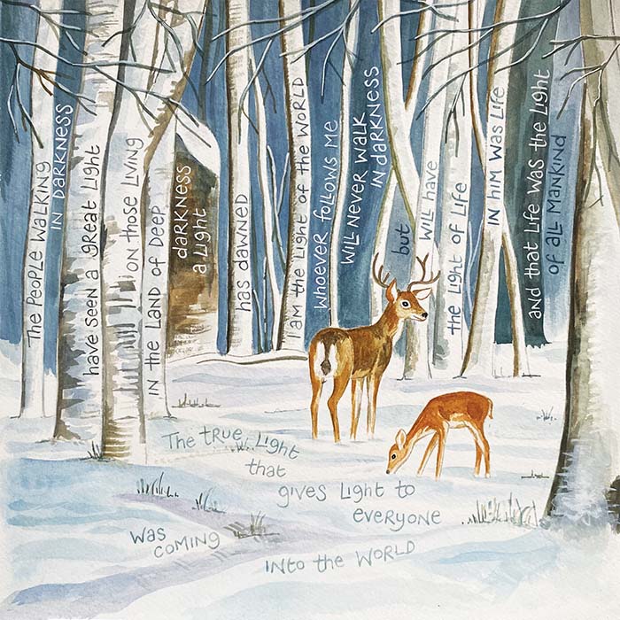 Hannah Dunnett True Light square Christmas card updated